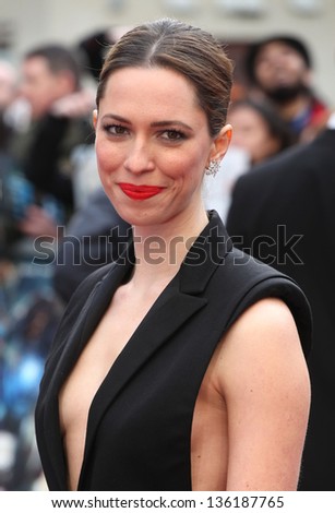 Rebecca Hall arriving for the Iron Man 3 Premiere, Odeon Leicester Square, London. 18/04/2013 Picture by: Alexandra Glen