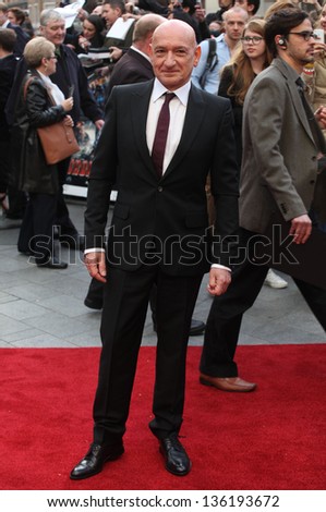 Sir Ben Kingsley arriving for the Iron Man 3 Premiere, Odeon Leicester Square, London. 18/04/2013 Picture by: Alexandra Glen