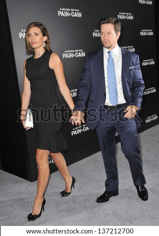 Mark Wahlberg & wife Rhea Durham at the Los Angeles premiere of his movie 