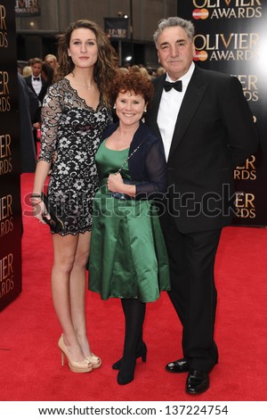 Imelda Staunton and Jim Carter arriving for the Laurence Olivier Awards 2013 at the Royal Opera House, Covent Garden, London. 28/04/2013