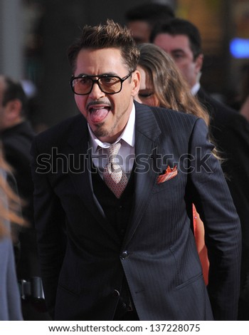 Robert Downey Jr at the Los Angeles premiere of his movie \