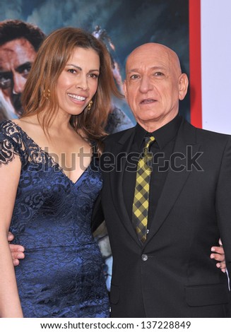 Sir Ben Kingsley and Daniela Lavender at the Los Angeles premiere of his movie \