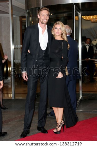 Abbey Clancy and Peter Crouch at the Ledley King Testimonial Gala dinner held at the London Hilton hotel, London. 07/05/2013
