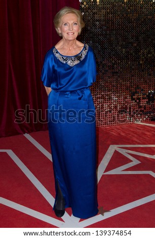 Mary Berry arriving for the 2013 British Soap Awards, Media City, Manchester. 18/05/2013