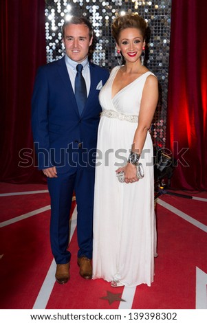 Alan Halsall and Lucy Jo Hudson arriving for the 2013 British Soap Awards, Media City, Manchester. 18/05/2013