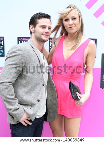 Chloe Madley and boyfriend Danny arriving for Lorraine\'s High Street Fashion Awards, London. 22/05/2013