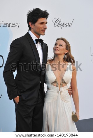 Kylie Minogue & Andres Velencoso at amfAR\'s 20th Cinema Against AIDS Gala at the Hotel du Cap d\'Antibes, France May 23, 2013  Antibes, France