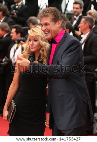 Hayley Roberts and David Hasselhoff at the 66th Cannes Film Festival - The Bling Ring premiere Cannes, France. 16/05/2013