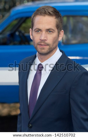 Paul Walker arriving for the \'Fast And Furious 6\' Premiere, at Empire Leicester Square, London. 07/05/2013