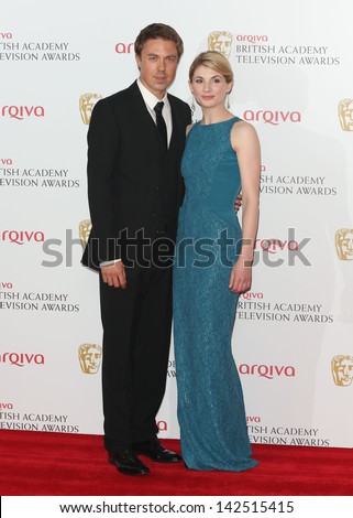 Jodie Whittaker and Andrew Buchan in the press room at the TV BAFTA Awards 2013, Royal Festival Hall, London. 12/05/2013
