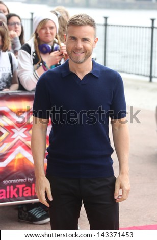Gary Barlow at The X Factor auditions held at London Excel London. 19/06/2013
