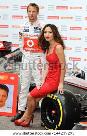 Myleene Klass and Jenson Button launch the Santander student account and railcard at the British Medical Association, London. 26/06/2013