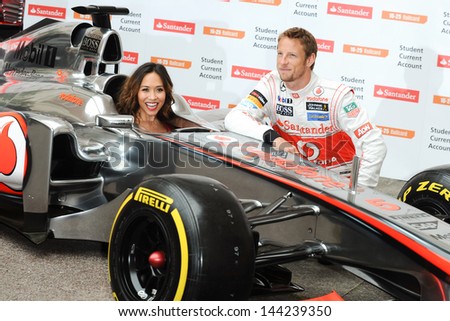 Myleene Klass and Jenson Button launch the Santander student account and railcard at the British Medical Association, London. 26/06/2013