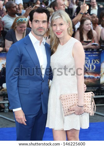 Jimmy Carr and Karoline Copping arriving for The World\'s End World Premiere, at Empire Leicester Square, London. 10/07/2013