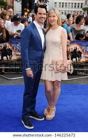 Jimmy Carr and partner arrives for the world premiere of \