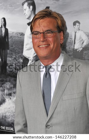 Creator/Executive Producer Aaron Sorkin at the season two premiere of HBO\'s The Newsroom at Paramount Studios, Hollywood. July 10, 2013  Los Angeles, CA