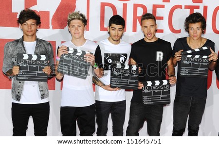 One Direction and director Morgan Spurlock at the One Direction This is Us film press conference London 19 08 2013 One Direction and director Morgan Spurlock at the One Direction This is Us film press conference London 19 08 2013