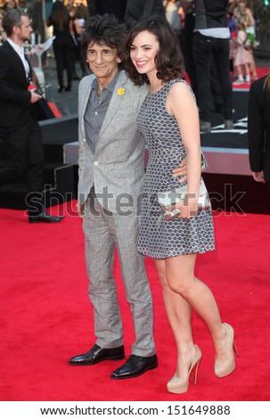 Ronnie Wood and wife Sally at the UK Premiere of 'One Direction, This Is Us' at the Empire Leicester Square, London. 20/08/2013
