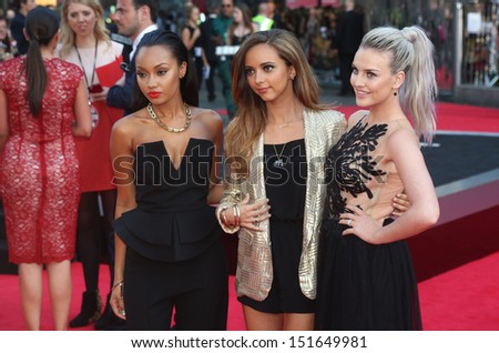 Little Mix arriving for the One Direction This is Us World film premiere, London. 20/08/2013