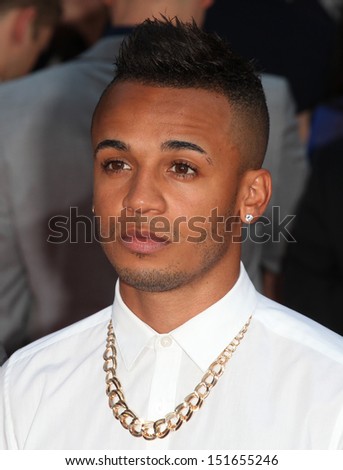 Aston Merrygold at the UK Premiere of \'One Direction This Is Us\' at the Empire Leicester Square, London. 20/08/2013