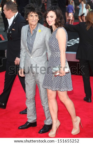 Ronnie Wood and wife Sally at the UK Premiere of \'One Direction, This Is Us\' at the Empire Leicester Square, London. 20/08/2013