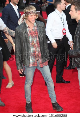 Dougie from Mcfly at the UK Premiere of \'One Direction, This Is Us\' at the Empire Leicester Square, London. 20/08/2013