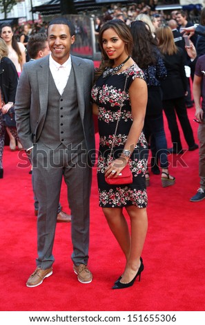 Rochelle Wiseman and Marvin Humes arriving for the One Direction This is Us World film premiere, London. 20/08/2013