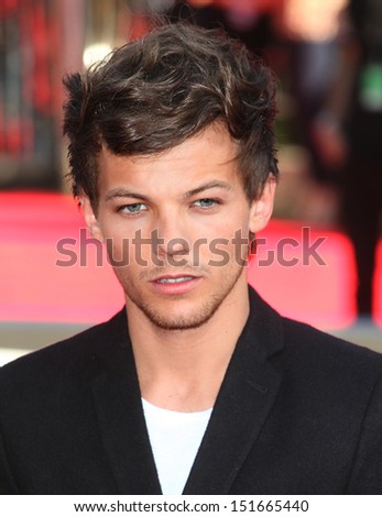 Louis Tomlinson from One Direction arriving at the UK Premiere of \'One Direction, This Is Us\' at the Empire Leicester Square, London. 20/08/2013