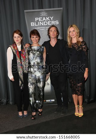 Sophie Rundle, Helen McCrory, Cillian Murphy and Annabelle Wallis arriving for the UK premiere of Peaky Blinders held at the BFI Southbank, London. 21/08/2013sh