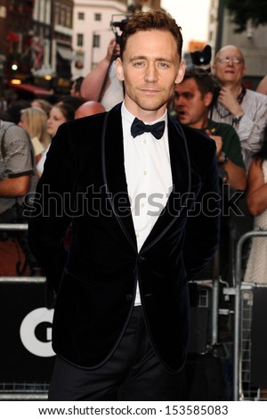 Tom Hiddlestone arriving for the 2013 GQ Men Of The Year Awards, at the Royal Opera House, London. 03/09/2013