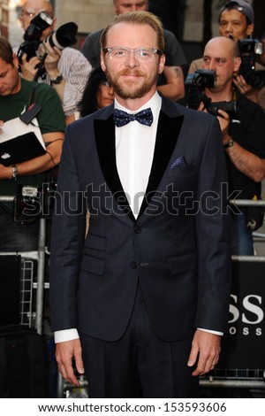 Simon Pegg arriving for the 2013 GQ Men Of The Year Awards, at the Royal Opera House, London. 03/09/2013