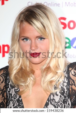 Hetti Bywater arriving for the 2013 Inside Soap Awards, at the Ministry Of Sound, London. 21/10/2013