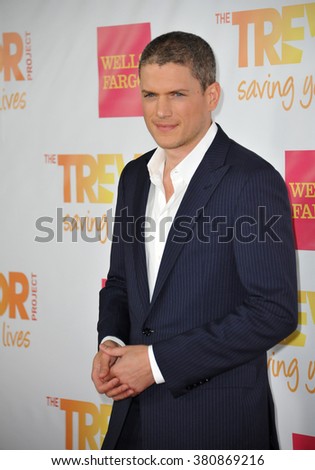 LOS ANGELES, CA - DECEMBER 7, 2014: Actor Wentworth Miller at the 2014 TrevorLIVE Los Angeles Gala at the Hollywood Palladium.