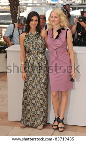 Naomi Watts (blonde) & Liraz Charhi at photocall for their movie \