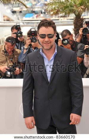 Russell Crowe  at the 63rd Festival de Cannes where his movie \
