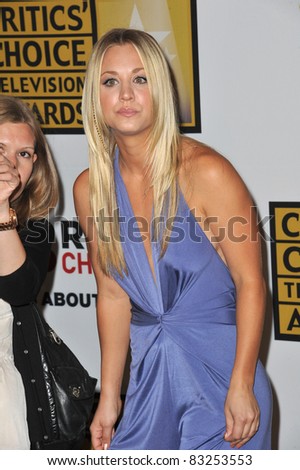 Kaley Cuoco at the inaugural Critics\' Choice TV Awards, by the Broadcast TV Journalists Association, at the Beverly Hills Hotel. June 20, 2011 in CA Picture: Paul Smith / Featureflash