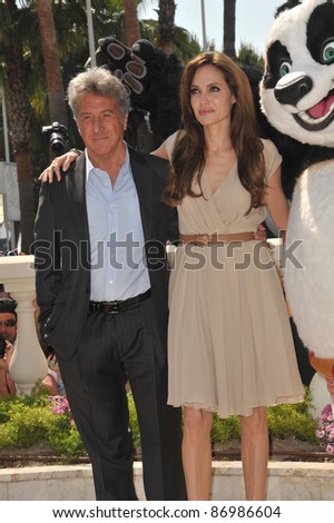 Angelina Jolie & Dustin Hoffman at photocall for their new animated movie \