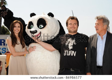 Angelina Jolie, Jack Black & Dustin Hoffman at photocall for their new animated movie \