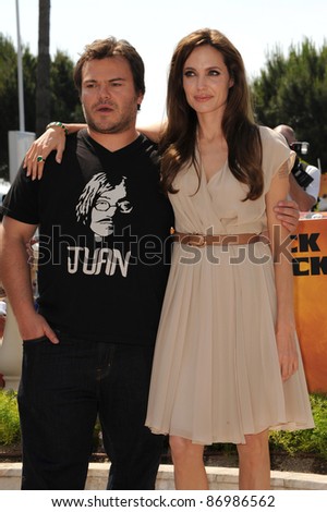 Angelina Jolie & Jack Black at photocall for their new animated movie \