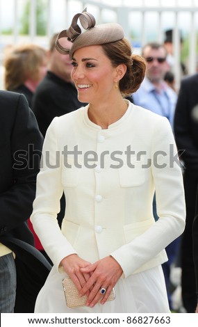 stock photo Catherine Duchess of Cambridge attending The Epsom Derby 