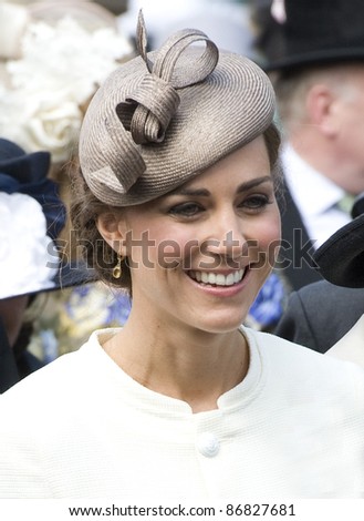 stock photo Catherine Duchess of Cambridge attending The Epsom Derby 