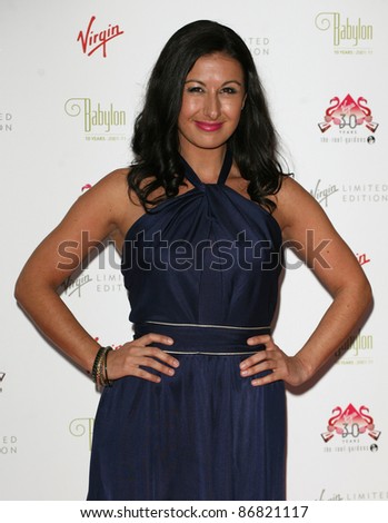 Hayley Tamaddon arriving for The Roof Gardens - 30th Anniversary Party, Kensington Roof Gardens, west London. 06/06/2011  Picture by: Alexandra Glen / Featureflash