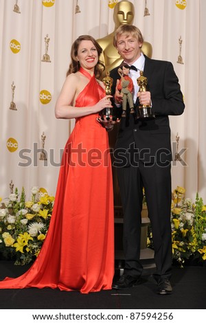 Suzie Templeton & Hugh Welchman at the 80th Annual Academy Awards at the Kodak Theatre, Hollywood. February 24, 2008 Los Angeles, CA Picture: Paul Smith / Featureflash