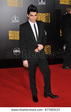 Adam Lambert at the 2009 American Music Awards at the Nokia Theatre L.A. Live. November 22, 2009  Los Angeles, CA Picture: Paul Smith / Featureflash