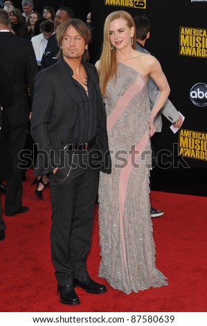 Keith Urban & Nicole Kidman at the 2009 American Music Awards at the Nokia Theatre L.A. Live. November 22, 2009  Los Angeles, CA Picture: Paul Smith / Featureflash