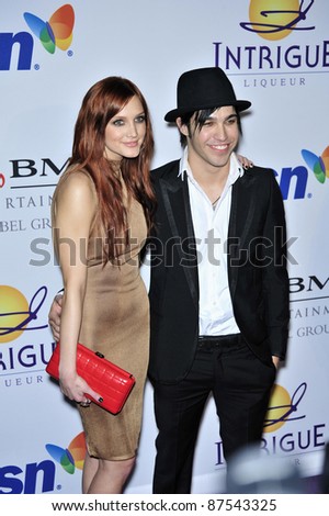 Ashlee Simpson & Pete Wentz at music mogul Clive Davis\' annual pre-Grammy party at the Beverly Hilton Hotel. February 9, 2008  Los Angeles, CA Picture: Paul Smith / Featureflash