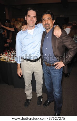 Criminal Minds stars Thomas Gibson & Joe Mantegna (right) at party to celebrate the 100th episode of the show. October 19, 2009  Los Angeles, CA Picture: Paul Smith / Featureflash