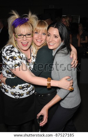 Criminal Minds stars Kirsten Vangsness (left), A.J. Cook & Paget Brewster at party to celebrate the 100th episode of the show. October 19, 2009  Los Angeles, CA Picture: Paul Smith / Featureflash