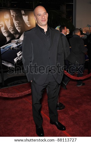 Vin Diesel at the world premiere of his new movie \