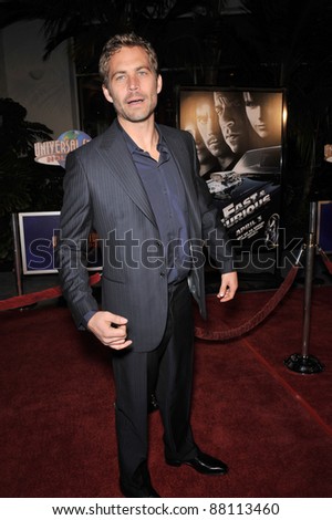 Paul Walker at the world premiere of his new movie \